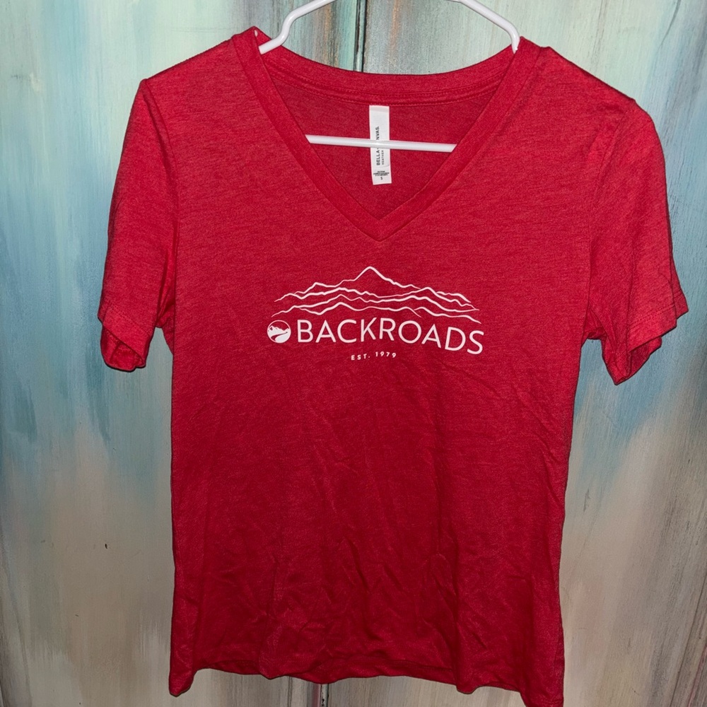 Red Backroads V-Neck T-Shirt